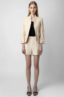 Zadig & Voltaire Vestes^Blazer En Cuir Froisse Verys