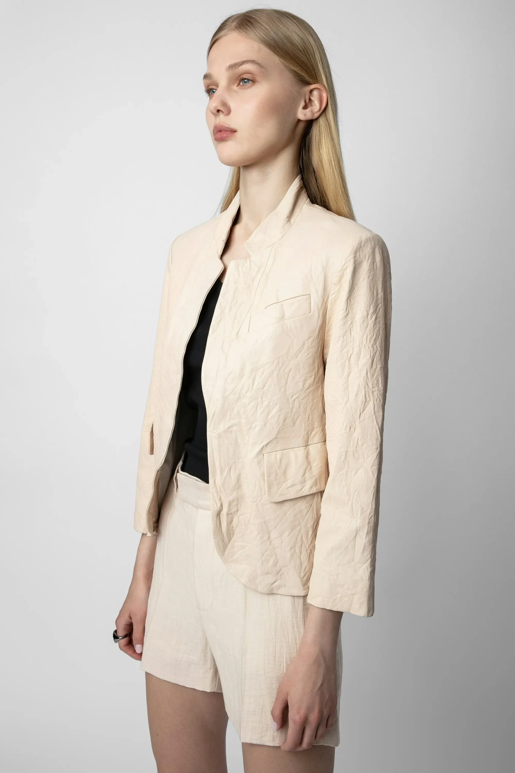 Zadig & Voltaire Vestes^Blazer En Cuir Froisse Verys