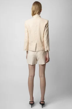 Zadig & Voltaire Vestes^Blazer En Cuir Froisse Verys