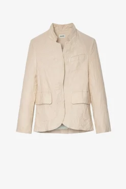 Zadig & Voltaire Vestes^Blazer En Cuir Froisse Verys