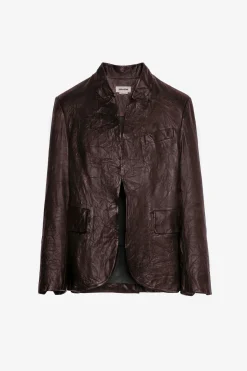 Zadig & Voltaire Costumes^Blazer En Cuir Froisse Verys