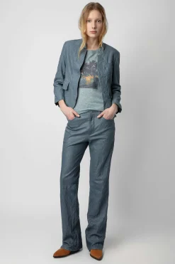 Zadig & Voltaire Vestes^Blazer En Cuir Froisse Verys