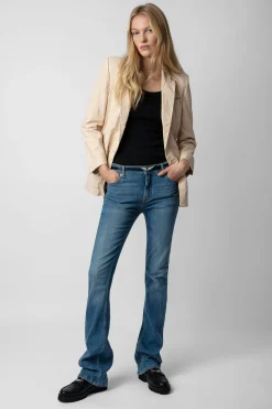 Zadig & Voltaire Vestes^Blazer En Cuir Froisse Visko