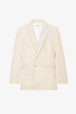 Zadig & Voltaire Vestes^Blazer En Cuir Froisse Visko