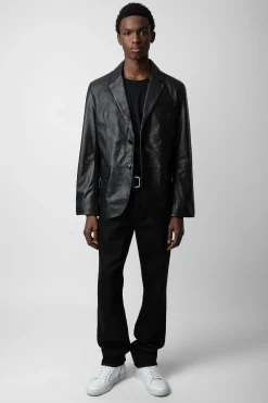 Zadig & Voltaire Manteaux Et Vestes^Blazer En Cuir Valfried