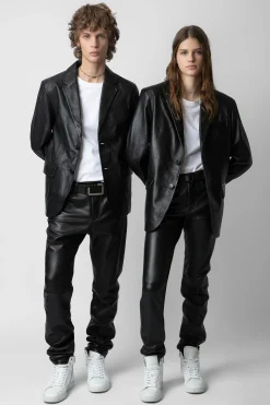 Zadig & Voltaire Manteaux Et Vestes^Blazer En Cuir Valfried