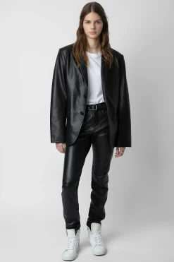 Zadig & Voltaire Manteaux Et Vestes^Blazer En Cuir Valfried