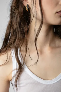 Zadig & Voltaire Bijoux^Boucles D'Oreilles Plumes De Roche