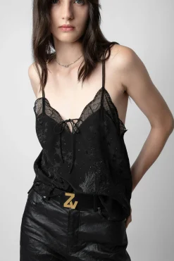 Zadig & Voltaire Chemises Et Hauts^Caraco Capela En Soie A Strass