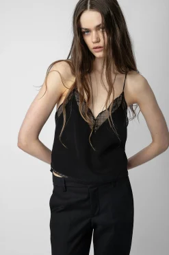 Zadig & Voltaire Chemises Et Hauts^Caraco Court En Soie Christy