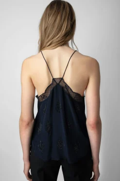 Zadig & Voltaire Chemises Et Hauts^Caraco En Soie A Strass Christy