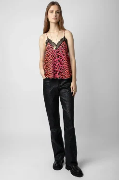 Zadig & Voltaire Chemises Et Hauts^Caraco En Soie Leopard Christy