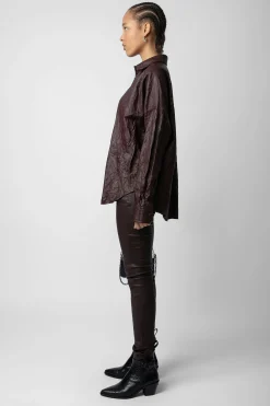 Zadig & Voltaire Chemises Et Hauts^Chemise En Cuir Froisse Tamara