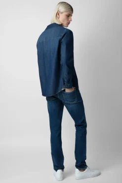 Zadig & Voltaire Chemises^Chemise En Jean Stan Skull