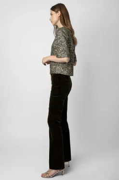 Zadig & Voltaire Chemises Et Hauts^Chemisier A Sequins Tytane