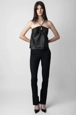 Zadig & Voltaire Chemises Et Hauts^Haut En Cuir Froisse Cidonie