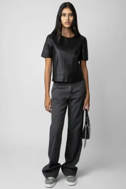 Zadig & Voltaire Chemises Et Hauts^Haut En Cuir Tas