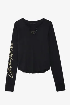 Zadig & Voltaire T-Shirts^Haut Henley Court Concert Crush