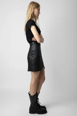 Zadig & Voltaire Robes Et Jupes^Jupe Julipe En Cuir Froisse