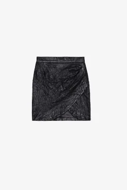 Zadig & Voltaire Robes Et Jupes^Jupe Julipe En Cuir Froisse