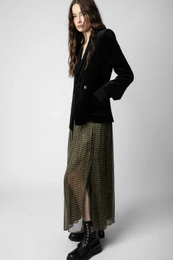 Zadig & Voltaire Robes Et Jupes^Jupe Zv En Mousseline De Soie Jade