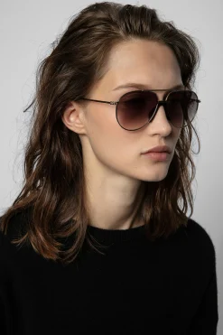 Zadig & Voltaire Des Lunettes De Soleil^Lunettes De Soleil A Clous Pyramides