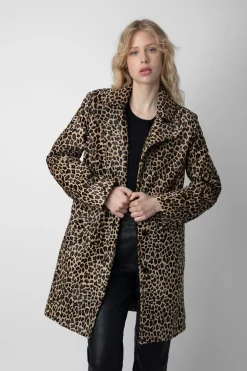 Zadig & Voltaire Manteaux Et Vestes^Manteau En Cuir A Imprime Leopard Monacoz