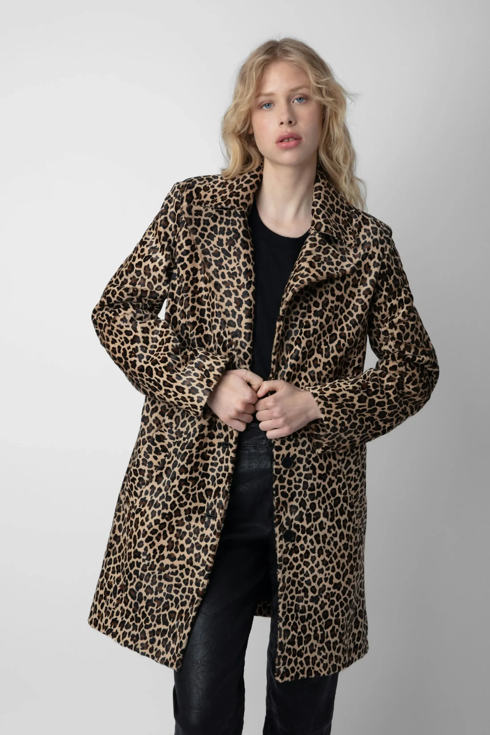 Zadig & Voltaire Manteaux Et Vestes^Manteau En Cuir A Imprime Leopard Monacoz