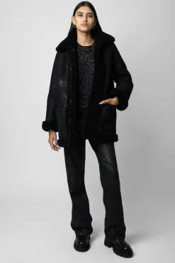 Zadig & Voltaire Manteaux Et Vestes^Manteau En Peau De Mouton Magdas En Cuir
