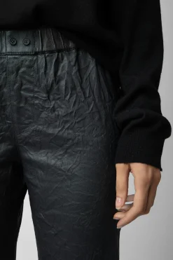 Zadig & Voltaire Pantalons Et Shorts^Pantalon En Cuir Froisse Pauline