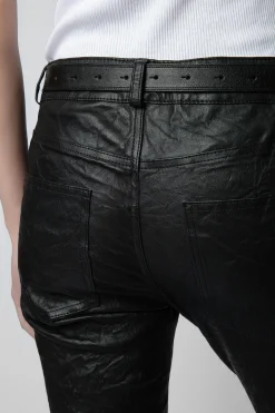 Zadig & Voltaire Pantalons Et Shorts^Pantalon En Cuir Froisse Phlame