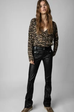 Zadig & Voltaire Pantalons Et Shorts^Pantalon En Cuir Froisse Hippie