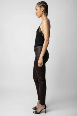 Zadig & Voltaire Costumes^Pantalon En Cuir Froisse Phlame