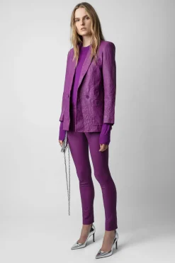 Zadig & Voltaire Costumes^Pantalon En Cuir Froisse Phlame