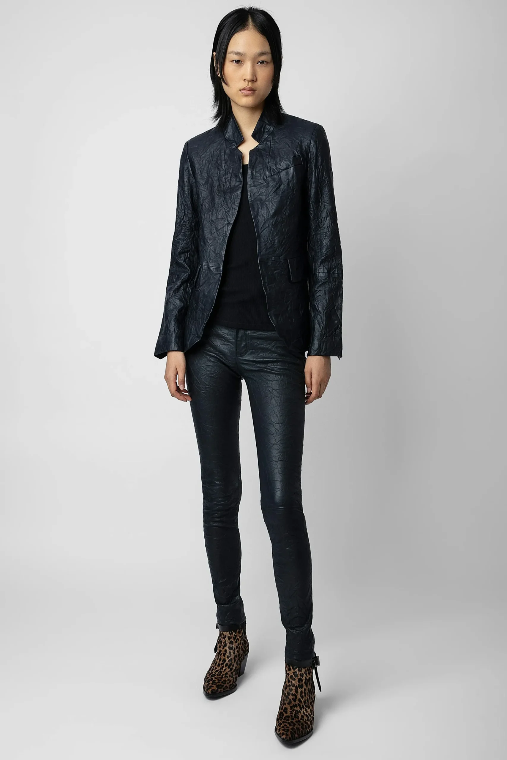Zadig & Voltaire Costumes^Pantalon Phlame Cuir Froisse