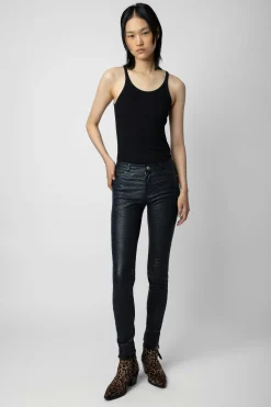 Zadig & Voltaire Costumes^Pantalon Phlame Cuir Froisse