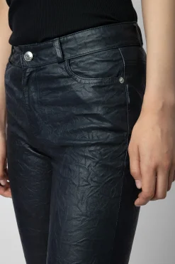 Zadig & Voltaire Costumes^Pantalon Phlame Cuir Froisse