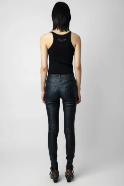 Zadig & Voltaire Costumes^Pantalon Phlame Cuir Froisse