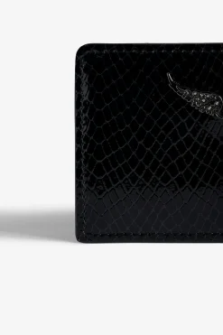 Zadig & Voltaire Portefeuilles Et Porte-Monnaie^Porte-Cartes En Relief Sauvage Brillant Zv Pass