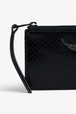 Zadig & Voltaire Portefeuilles Et Porte-Monnaie^Porte-Cartes En Relief Sauvage Brillant Zv Card
