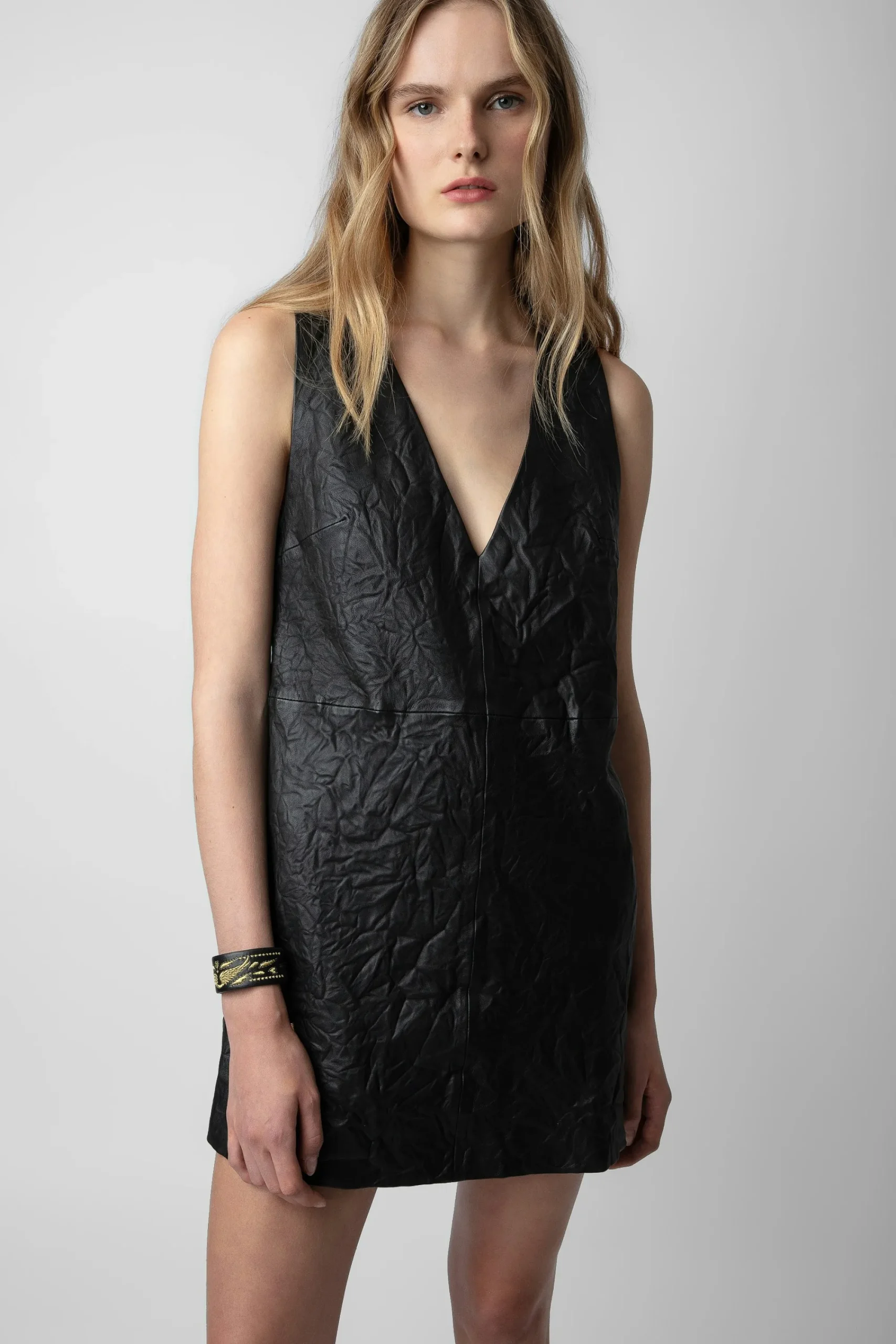 Zadig & Voltaire Robes Et Jupes^Robe En Cuir Froisse Rasha