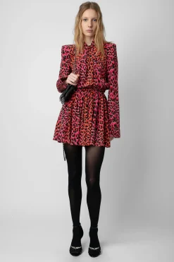 Zadig & Voltaire Robes Et Jupes^Robe En Soie Leopard Ryde