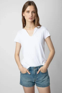 Zadig & Voltaire Pantalons Et Shorts^Short En Denim A Strass Sina