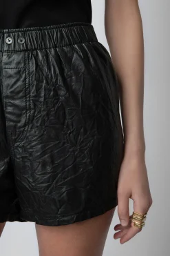 Zadig & Voltaire Pantalons Et Shorts^Short Pax Cuir Froisse