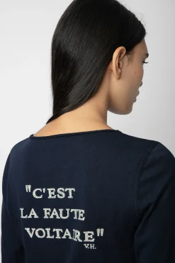 Zadig & Voltaire T-Shirts^T-Shirt Henley C'Est La Faute A Voltaire