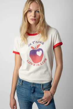 Zadig & Voltaire T-Shirts^T-Shirt Marcher L'Amour C'Est La Vie