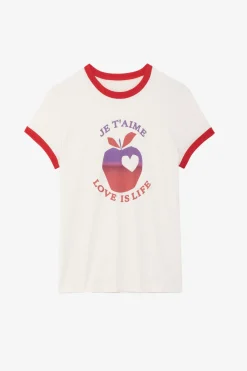 Zadig & Voltaire T-Shirts^T-Shirt Marcher L'Amour C'Est La Vie