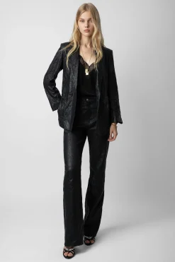 Zadig & Voltaire Vestes^Veste En Cuir Froisse Visco