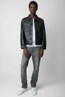 Zadig & Voltaire Manteaux Et Vestes^Veste En Cuir Vintage Lasso