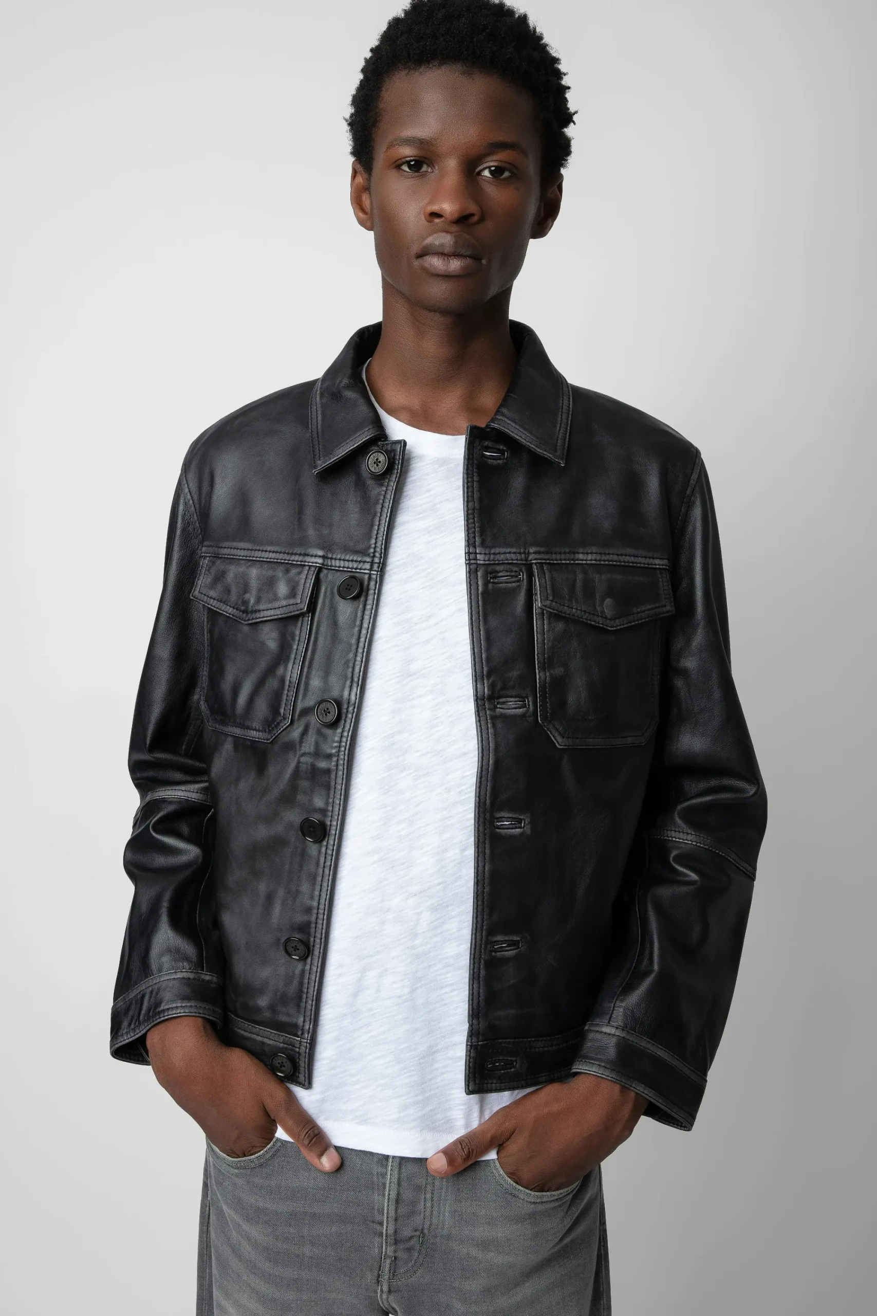 Zadig & Voltaire Manteaux Et Vestes^Veste En Cuir Vintage Lasso